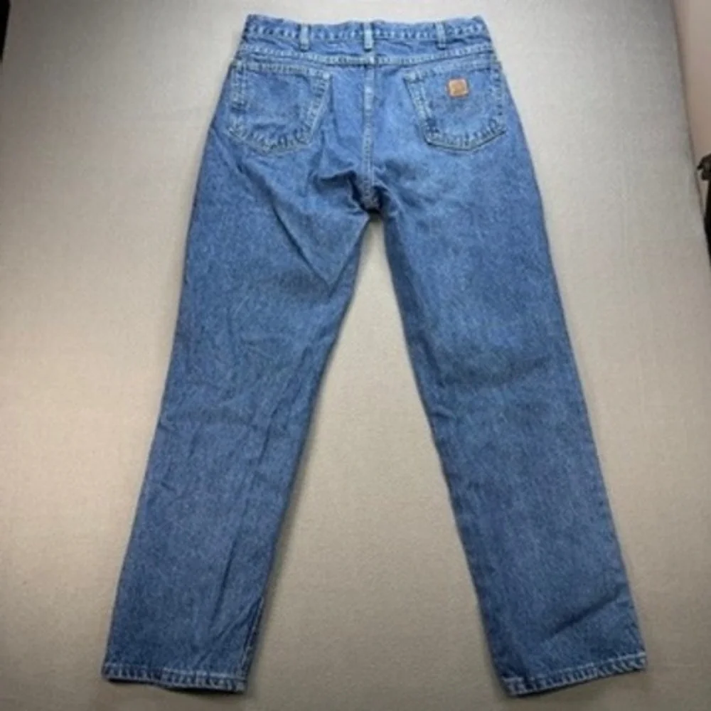 Carhartt Denim Jeans B170 DST Mens 36x32 (FIT 34x32) Blue Workwear Made in USA